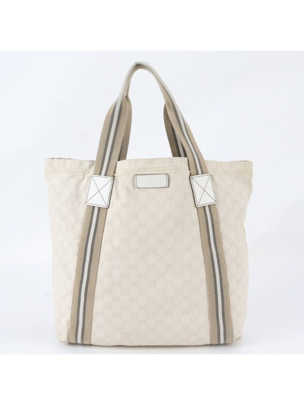 Gucci GG Canvas Leather Tote Bag Shoulder